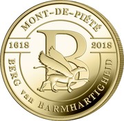 Belgium 2,50 Euro (400 Years of Mont-de-Piete) 1618-2018 MONT-DE-PIÉTÉ BERG VAN BARMHARTIGHEID coin obverse Belgium 2,50 Euro (400 Years of Mont-de-Piete) 1618-2018 MONT-DE-PIÉTÉ BERG VAN BARMHARTIGHEID coin obverse