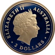 Australia 2 Dollars Kookaburra 2004 P KM# 884a ELIZABETH II AUSTRALIA IRB 2 DOLLARS coin obverse