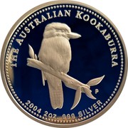 Australia 2 Dollars Kookaburra 2004 P KM# 884a THE AUSTRALIAN KOOKABURRA SA P 2004 2 OZ 999 SILVER coin reverse