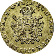 Belgium 2 Escalins 1753 (h) KM# 16 Standart Coinage ARCH AUS DUX BURG BRAB C FL 1753 coin reverse Belgium 2 Escalins 1753 (h) KM# 16 Standart Coinage ARCH AUS DUX BURG BRAB C FL 1753 coin reverse