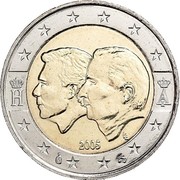 Belgium 2 Euro Belgium-Luxembourg Economic Union 2005 KM# 240 H A II 2005 LL coin obverse Belgium 2 Euro Belgium-Luxembourg Economic Union 2005 KM# 240 H A II 2005 LL coin obverse