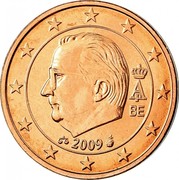 Belgium 2 Euro Cent (Albert II - 2nd type - 1st portrait) KM# 296 A II BE 2009 coin obverse Belgium 2 Euro Cent (Albert II - 2nd type - 1st portrait) KM# 296 A II BE 2009 coin obverse