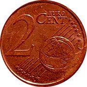 Belgium 2 Euro Cent Albert II - 2nd type - 2nd portrait 2012 KM# 275 2 EURO CENT LL coin reverse Belgium 2 Euro Cent Albert II - 2nd type - 2nd portrait 2012 KM# 275 2 EURO CENT LL coin reverse