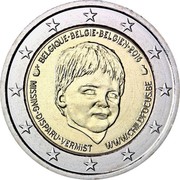 Belgium 2 Euro (International Day of the Disappeared Children) BELGIQUE-BELGIE-BELGIEN-2016 MISSING-DISPARU-VERMIST WWW.CHILDFOCUS.BE coin obverse Belgium 2 Euro (International Day of the Disappeared Children) BELGIQUE-BELGIE-BELGIEN-2016 MISSING-DISPARU-VERMIST WWW.CHILDFOCUS.BE coin obverse