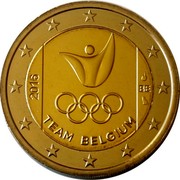 Belgium 2 Euro (Summer Olympics in Rio de Janeiro) TEAM BELGIUM 2016 BE coin obverse Belgium 2 Euro (Summer Olympics in Rio de Janeiro) TEAM BELGIUM 2016 BE coin obverse