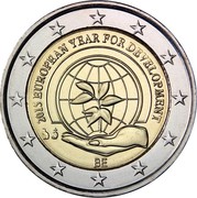 Belgium 2 Euro (The European Year for Development) 2015 EUROPEAN YEAR FOR DEVELOPMENT BE coin obverse Belgium 2 Euro (The European Year for Development) 2015 EUROPEAN YEAR FOR DEVELOPMENT BE coin obverse