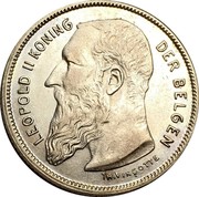 Belgium 2 Francs 1909 KM# 59 Decimal Coinage LEOPOLD II KONING DER BELGEN TH.VINÇOTTE coin obverse Belgium 2 Francs 1909 KM# 59 Decimal Coinage LEOPOLD II KONING DER BELGEN TH.VINÇOTTE coin obverse