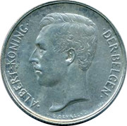 Belgium 2 Francs 1912 KM# 75 Decimal Coinage ALBERT KONING DER BELGEN G.DEVREESE coin obverse Belgium 2 Francs 1912 KM# 75 Decimal Coinage ALBERT KONING DER BELGEN G.DEVREESE coin obverse