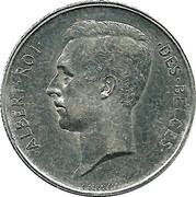 Belgium 2 Francs 1912 KM# 74 Decimal Coinage ALBERT ROI DES BELGES G.DEVREESE coin obverse Belgium 2 Francs 1912 KM# 74 Decimal Coinage ALBERT ROI DES BELGES G.DEVREESE coin obverse