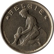 Belgium 2 Francs 1924 KM# 92 Decimal Coinage BELGIË BONNETAIN coin obverse Belgium 2 Francs 1924 KM# 92 Decimal Coinage BELGIË BONNETAIN coin obverse