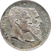 Belgium 2 Francs 50th Anniversary of Independence 1880 KM# 39 LEOPOLD I LEOPOLD II L. WIENER coin obverse Belgium 2 Francs 50th Anniversary of Independence 1880 KM# 39 LEOPOLD I LEOPOLD II L. WIENER coin obverse