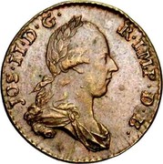 Belgium 2 Liards 2 Liards Joseph II 1788 (b) KM# 31 JOS II D G R IMP D B coin obverse