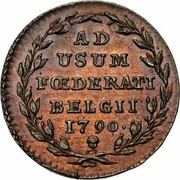 Belgium 2 Liards Austrian Netherlands 1790 (b) KM# 45 AD USUM FŒDERATI BELGII 1790 coin reverse Belgium 2 Liards Austrian Netherlands 1790 (b) KM# 45 AD USUM FŒDERATI BELGII 1790 coin reverse