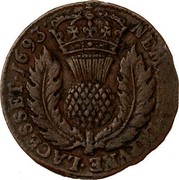 UK 2 Pence 1693 KM# 130 Scotland NEMO ME IMPVNE LACESSET coin reverse UK 2 Pence 1693 KM# 130 Scotland NEMO ME IMPVNE LACESSET coin reverse