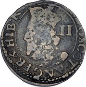 UK 2 Shillings 1642 KM# 95 Scotland CAR D G SCOT ANG FRAN & HIB R coin obverse