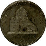 Belgium 20 Centimes Lion. Pattern 1859  L`UNION FAIT LA FORCE BELGIQUE 1859 coin reverse Belgium 20 Centimes Lion. Pattern 1859  L`UNION FAIT LA FORCE BELGIQUE 1859 coin reverse