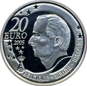 Belgium 20 Euro FIFA World Cup in Germany 2005 Proof KM# 254 20 EURO 2005 A II BELGIQUE BELGIE BELGIEN coin obverse Belgium 20 Euro FIFA World Cup in Germany 2005 Proof KM# 254 20 EURO 2005 A II BELGIQUE BELGIE BELGIEN coin obverse