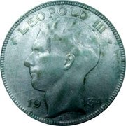 Belgium 20 Francs Leopold III 1934 KM# 105 LEOPOLD III 1935 coin obverse Belgium 20 Francs Leopold III 1934 KM# 105 LEOPOLD III 1935 coin obverse