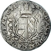 Belgium 20 Liards 1751 (l) KM# 13 Standart Coinage ARCH AUS DUX BURG BRAB C FL coin reverse Belgium 20 Liards 1751 (l) KM# 13 Standart Coinage ARCH AUS DUX BURG BRAB C FL coin reverse