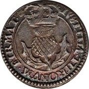 UK 20 Pence 1637 KM# 75 Scotland IVSTITIA THRONVM FIRMAT coin reverse