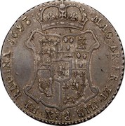 UK 20 Shillings William & Mary 1693 KM# 135 MAG · BR · FR · ET · HIB · REX · ET · REGINA · 1693 · coin reverse