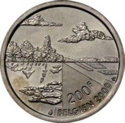 Belgium 200 Francs Nature 2000 KM# 217 200F BELGIEN 2000 coin obverse Belgium 200 Francs Nature 2000 KM# 217 200F BELGIEN 2000 coin obverse