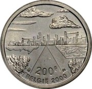 Belgium 200 Francs The city 2000 KM# 216 200 F BELGIË 2000 coin obverse Belgium 200 Francs The city 2000 KM# 216 200 F BELGIË 2000 coin obverse