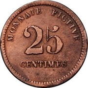 Belgium 25 Centimes 1833 KM# 15 Ghent MONNALE FIGTIVE 25 CENTIMES coin obverse Belgium 25 Centimes 1833 KM# 15 Ghent MONNALE FIGTIVE 25 CENTIMES coin obverse