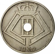 Belgium 25 Centimes 1939 KM# 114.2 Decimal Coinage 1939 coin reverse Belgium 25 Centimes 1939 KM# 114.2 Decimal Coinage 1939 coin reverse