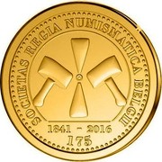 Belgium 25 Euro 175th Anniversary of the Royal Numismatic Society of Belgium 2016 SOCIETAS REGIA NUMISMATICA BELGII 1841 - 2016 175 coin obverse Belgium 25 Euro 175th Anniversary of the Royal Numismatic Society of Belgium 2016 SOCIETAS REGIA NUMISMATICA BELGII 1841 - 2016 175 coin obverse