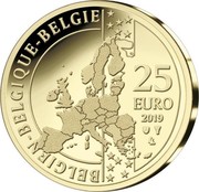 Belgium 25 Euro 90th Birthday of Audrey Hepburn 2019 Proof BELGIAN - BELGIQUE - BELGIE 25 EURO 2019 LL coin reverse Belgium 25 Euro 90th Birthday of Audrey Hepburn 2019 Proof BELGIAN - BELGIQUE - BELGIE 25 EURO 2019 LL coin reverse