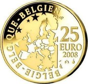 Belgium 25 Euro Olympic Games in Beijing 2008 Proof KM# 269 BELGIQUE BELGIE BELGIEN Q P 25 EURO 2008 LL coin obverse Belgium 25 Euro Olympic Games in Beijing 2008 Proof KM# 269 BELGIQUE BELGIE BELGIEN Q P 25 EURO 2008 LL coin obverse