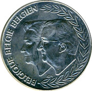 Belgium 250 Francs 40th Wedding Anniversary of King Albert II and Queen Paola 1999 KM# 209 BELGIQUE BELGIE BELGIEN coin obverse Belgium 250 Francs 40th Wedding Anniversary of King Albert II and Queen Paola 1999 KM# 209 BELGIQUE BELGIE BELGIEN coin obverse
