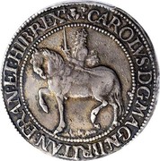 UK 30 Shillings Charles I ND KM# 90.2 CAROLVS D:G MAGN BRITAN FRAN ET HIB REX coin obverse UK 30 Shillings Charles I ND KM# 90.2 CAROLVS D:G MAGN BRITAN FRAN ET HIB REX coin obverse