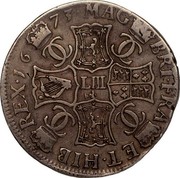UK 4 Merks 1673 KM# 104.2 Scotland MAG BRI FRA ET HIB REX 1673 coin reverse UK 4 Merks 1673 KM# 104.2 Scotland MAG BRI FRA ET HIB REX 1673 coin reverse
