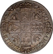 UK 4 Merks Charles II 1682 KM# 113 · SCO ANG · FR ET · HIB REX · 1682 coin reverse UK 4 Merks Charles II 1682 KM# 113 · SCO ANG · FR ET · HIB REX · 1682 coin reverse