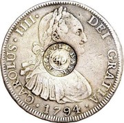UK 4 Shillings 9 Pence ND KM# CC50 Scotland DEI GRATIA 1794 CAROLUS IIII coin obverse UK 4 Shillings 9 Pence ND KM# CC50 Scotland DEI GRATIA 1794 CAROLUS IIII coin obverse