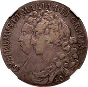 UK 40 Shillings William & Mary 1692 KM# 125 GVLIELMVS ET MARIA DEI GRA coin obverse UK 40 Shillings William & Mary 1692 KM# 125 GVLIELMVS ET MARIA DEI GRA coin obverse