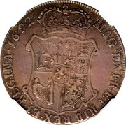 UK 40 Shillings William & Mary 1692 KM# 125 MAG BR FR ET HIB REX ET REGINA coin reverse UK 40 Shillings William & Mary 1692 KM# 125 MAG BR FR ET HIB REX ET REGINA coin reverse