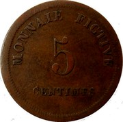 Belgium 5 Centimes 1833 KM# 10 Ghent MONNALE FIGTIVE 5 CENTIMES coin obverse Belgium 5 Centimes 1833 KM# 10 Ghent MONNALE FIGTIVE 5 CENTIMES coin obverse