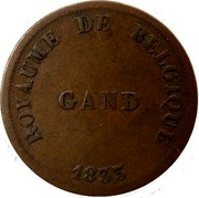 Belgium 5 Centimes 1833 KM# 10 Ghent ROYAUME DE BELGIQUE GA ND 1833 coin reverse Belgium 5 Centimes 1833 KM# 10 Ghent ROYAUME DE BELGIQUE GA ND 1833 coin reverse