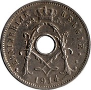 Belgium 5 Centimes Albert I 1914 KM# 67 KONINKRIJK BELGIË 1914 coin obverse Belgium 5 Centimes Albert I 1914 KM# 67 KONINKRIJK BELGIË 1914 coin obverse