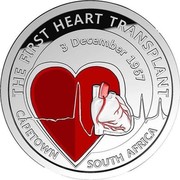 Belgium 5 Euro 50th Anniversary of the First Heart Transplant 2017 Proof THE FIRST HEART TRANSPLANT CAPETOWN SOUTH AFRICA 3 DECEMBER 1967 coin reverse