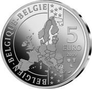 Belgium 5 Euro 75 Years after D-Day 2019 BU BELGIEN BELGIQUE BELGIE 5 EURO 2019 coin reverse Belgium 5 Euro 75 Years after D-Day 2019 BU BELGIEN BELGIQUE BELGIE 5 EURO 2019 coin reverse