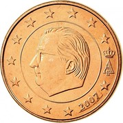 Belgium 5 Euro Cent Albert II - 1st type - 1st portrait 2007 Proof KM# 226 A II 2007 coin obverse Belgium 5 Euro Cent Albert II - 1st type - 1st portrait 2007 Proof KM# 226 A II 2007 coin obverse