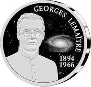 Belgium 5 Euro Georges Lemaitre 2016 1894 1966 GEORGES LEMAÎTRE coin reverse