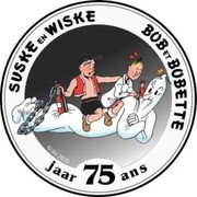 Belgium 5 Euro Luke and Lucy. Coloured 2020 ☤ SUSKE EN WISKE BOB ET BOBETTE JAAR 75 ANS SU 2020 coin obverse Belgium 5 Euro Luke and Lucy. Coloured 2020 ☤ SUSKE EN WISKE BOB ET BOBETTE JAAR 75 ANS SU 2020 coin obverse