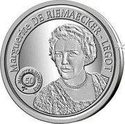 Belgium 5 Euro Marguerite de Riemacker-Legot 2015 Proof KM# 353 MARGUERITE DE RIEMAECKER LEGOT 50 MINISTER MINISTRE coin reverse Belgium 5 Euro Marguerite de Riemacker-Legot 2015 Proof KM# 353 MARGUERITE DE RIEMAECKER LEGOT 50 MINISTER MINISTRE coin reverse