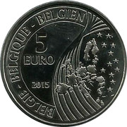 Belgium 5 Euro Mons - European Capital of Culture 2015 KM# 357 BELGIE BELGIQUE BELGIEN 5 EURO 2015 coin obverse Belgium 5 Euro Mons - European Capital of Culture 2015 KM# 357 BELGIE BELGIQUE BELGIEN 5 EURO 2015 coin obverse