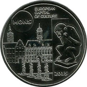 Belgium 5 Euro Mons - European Capital of Culture 2015 KM# 357 EUROPEAN CAPITAL OF CULTURE MONS 2015 coin reverse Belgium 5 Euro Mons - European Capital of Culture 2015 KM# 357 EUROPEAN CAPITAL OF CULTURE MONS 2015 coin reverse